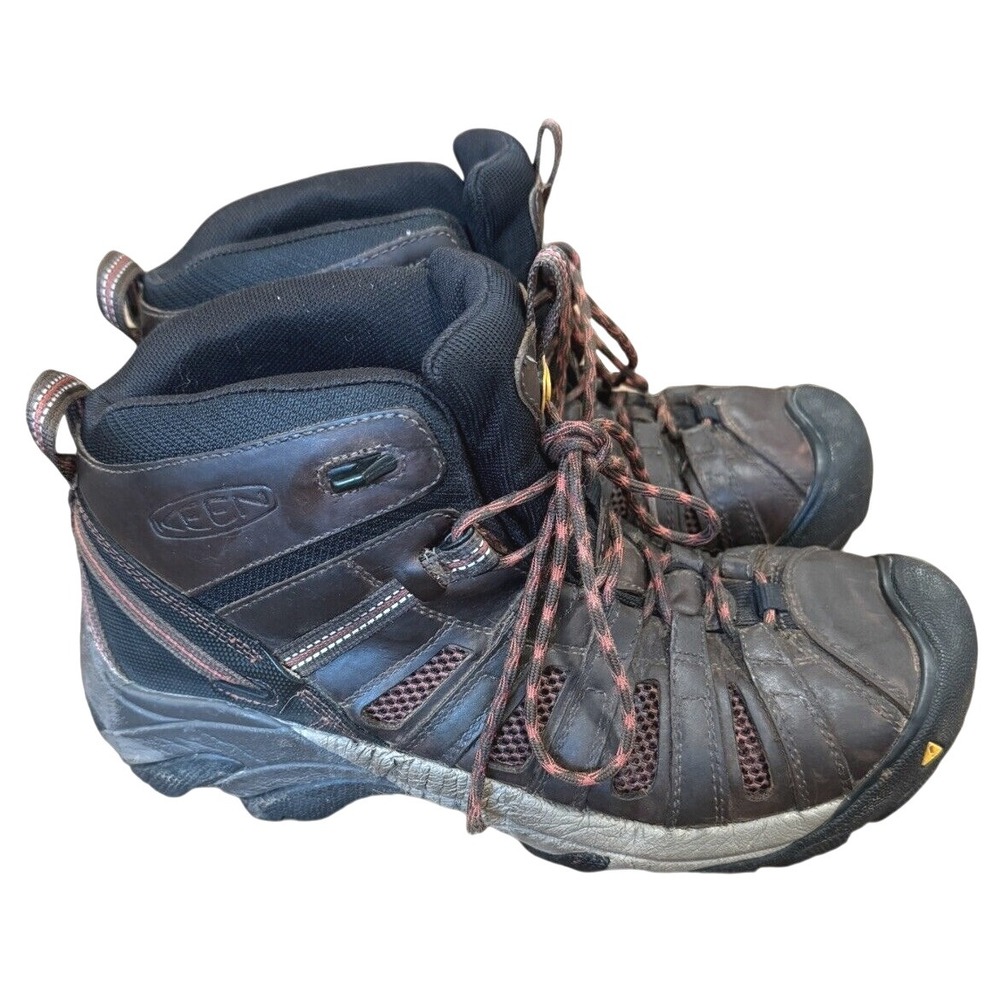 Keen Flint Mid Steel Toe Utility Boot Size‎ 11D Slate Black Burnt Henna 1007972D